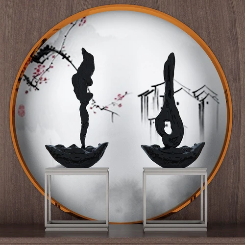 新中式雕塑摆件3d模型