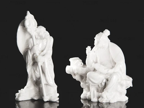 中式白玉雕像3d模型