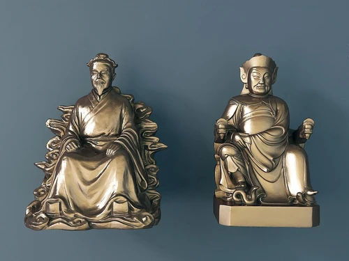 中式药王真武大帝雕塑3d模型