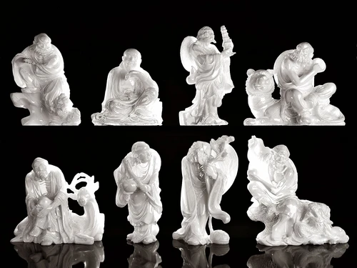 中式罗汉菩萨玉雕3d模型