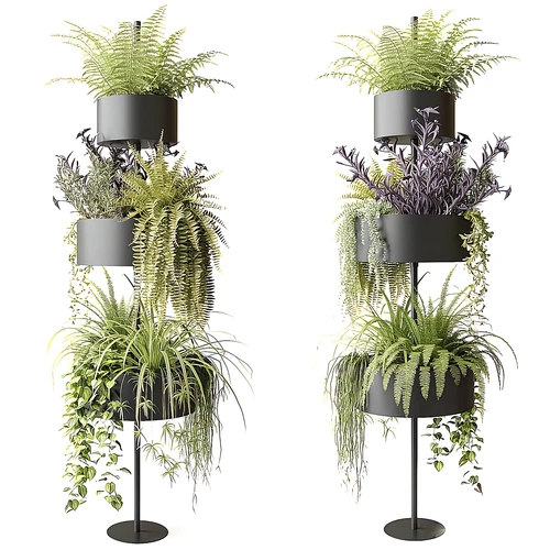 现代绿植盆栽花架