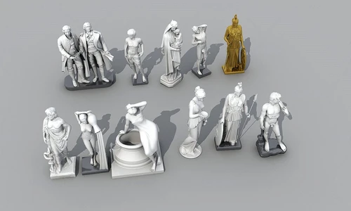 欧式希腊诸神雕塑3d模型
