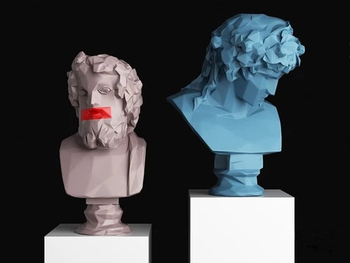 欧式人物雕塑3d模型