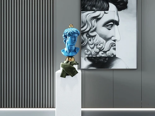 简欧石膏人物雕塑3d模型
