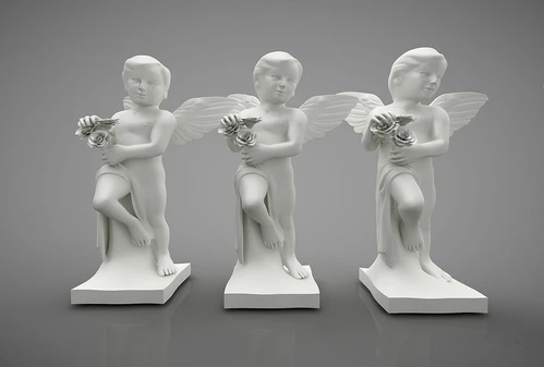 现代天使雕塑3d模型