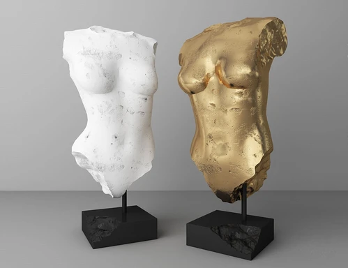 现代人物雕塑摆件3d模型