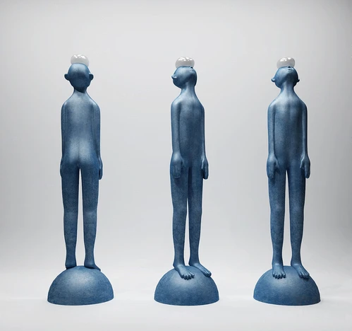 现代人物雕塑摆件3d模型