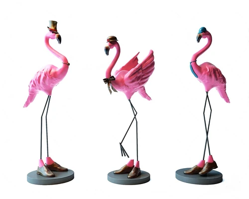 现代火烈鸟装饰品摆件3d模型