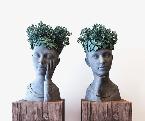 现代人物雕塑装饰摆件3d模型