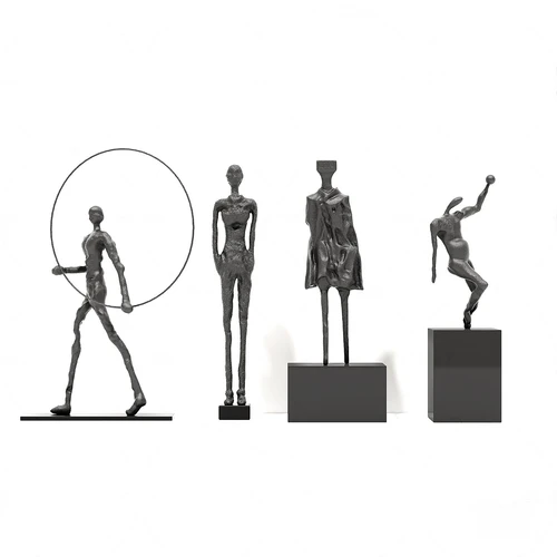 现代人物雕塑摆件3d模型