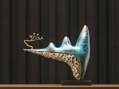 新中式山峰雕塑3d模型