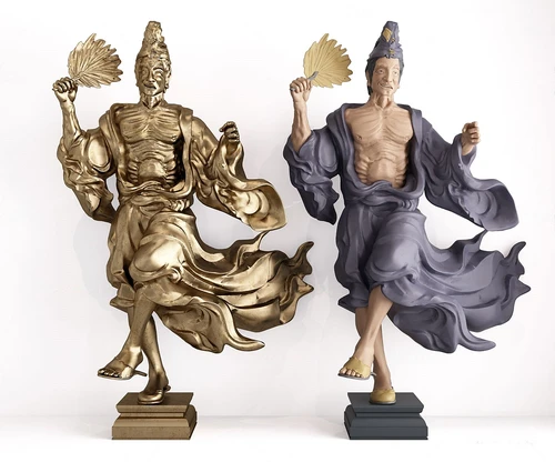 新中式济公雕塑摆件3d模型