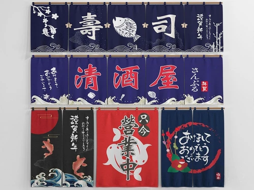 日式布艺门帘挂帘