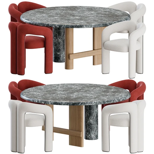 Cassina 现代餐桌椅组合