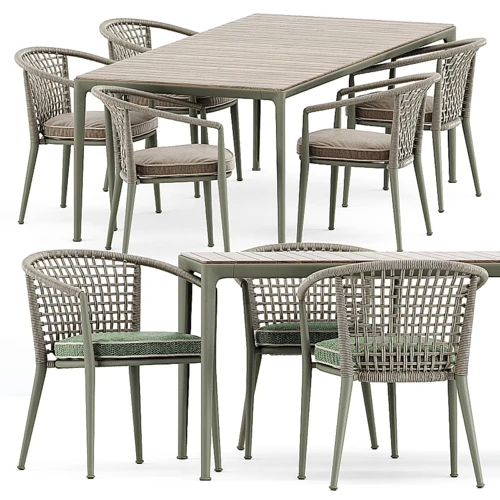 bebitalia  Erica 19 椅子和 Mirto Outdoor 桌子