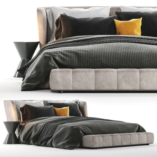 Minotti 现代轻奢双人床