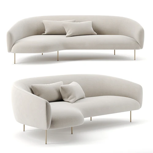 现代布艺弧形多人沙发 Tacchini