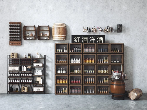 现代红酒展示架