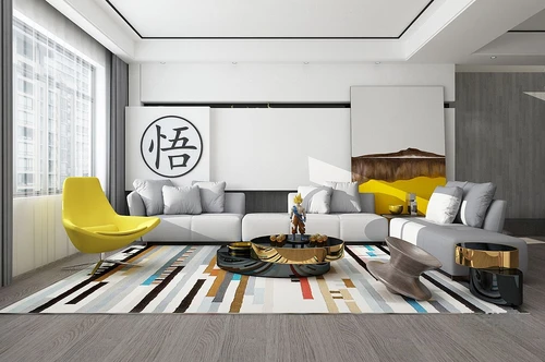 现代客厅沙发组合3d模型