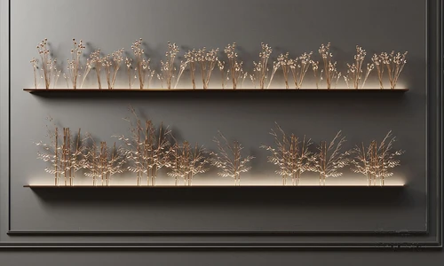 现代金属墙饰3d模型