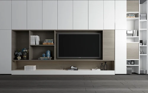 现代电视背景墙3d模型