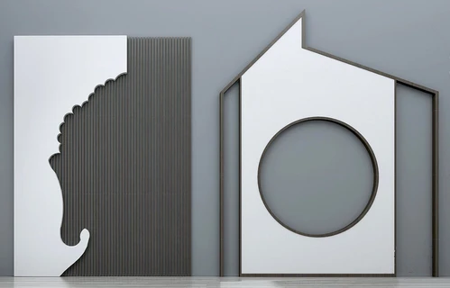 新中式背景墙组合3d模型