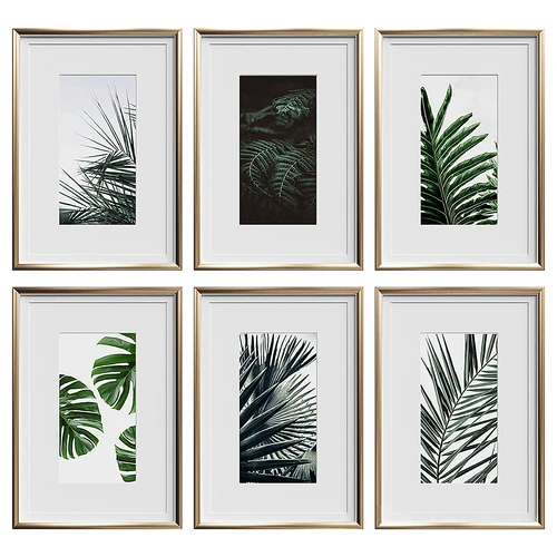 现代绿植树叶装饰画