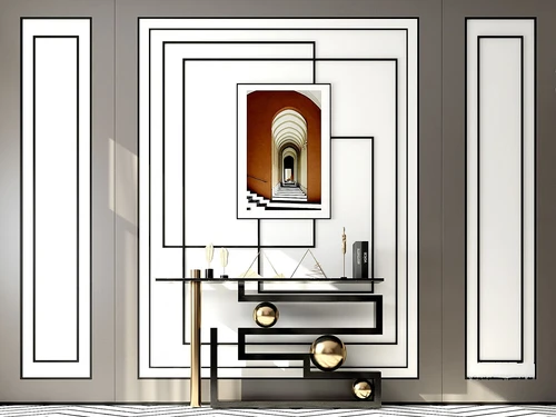 现代轻奢端景条案3d模型