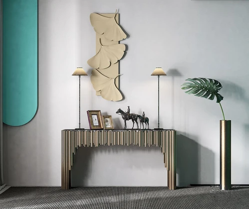 现代金属端景台3d模型