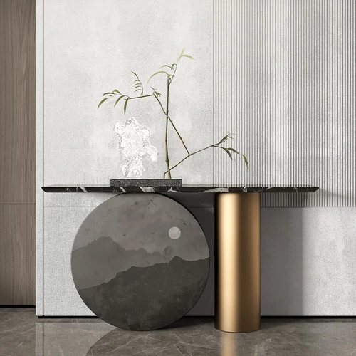新中式端景条案3d模型