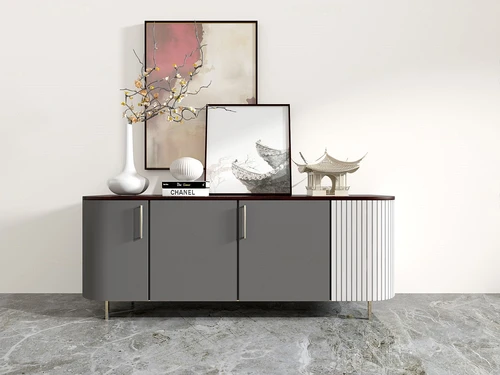 现代烤漆端景柜3d模型