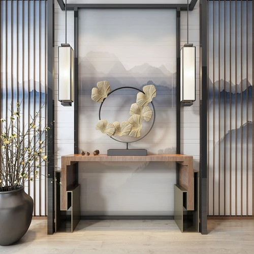 新中式实木端景条案3d模型