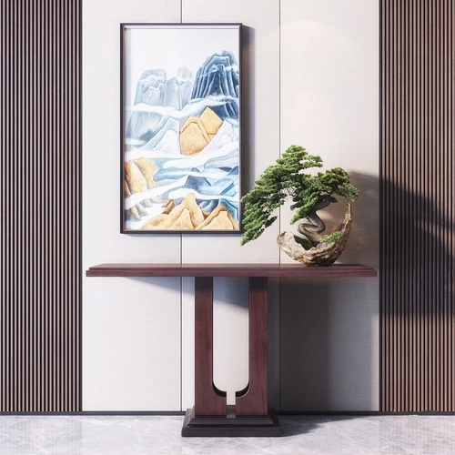 新中式玄关端景台3d模型
