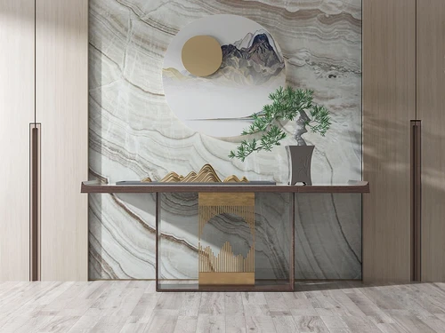新中式玄关端景台3d模型