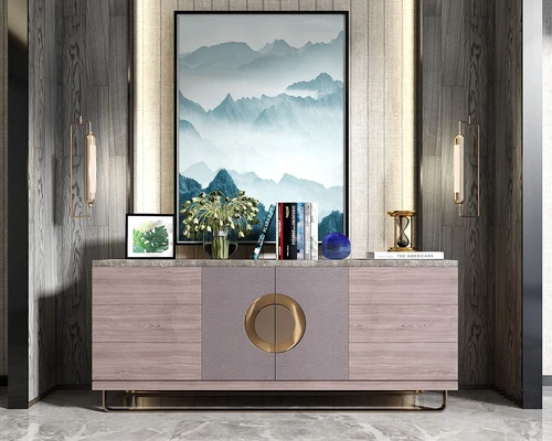 新中式实木端景柜3d模型