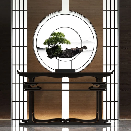 新中式实木端景条案3d模型