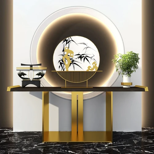 新中式金属端景条案3d模型