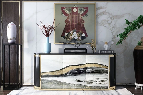 新中式轻奢端景柜3d模型