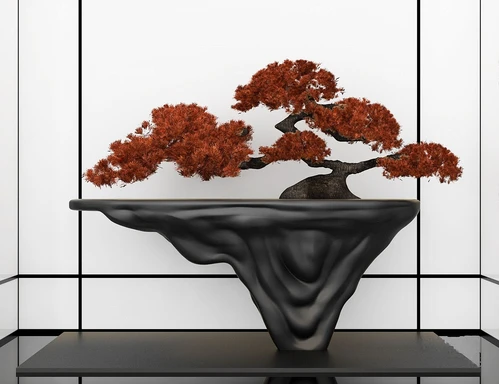 新中式端景台3d模型