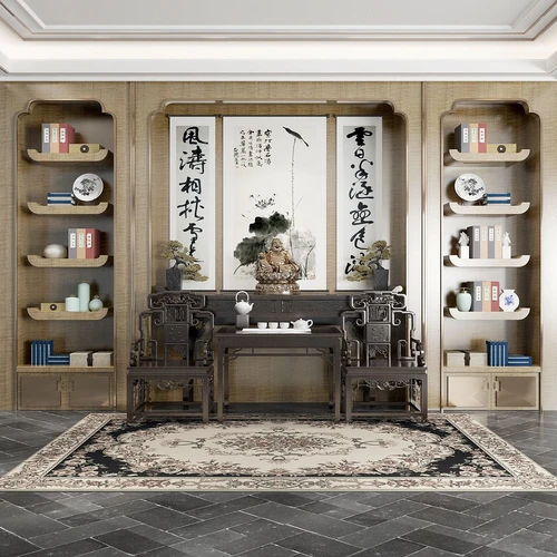 中式实木端景条案3d模型