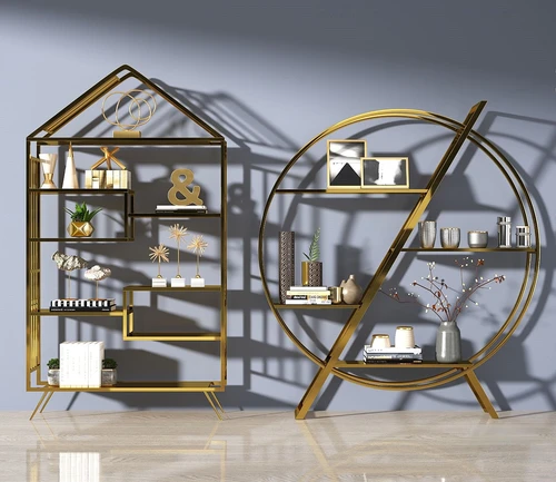 现代金属装饰柜博古架3d模型