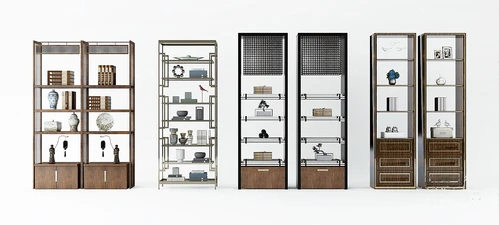 新中式铁艺装饰柜3d模型