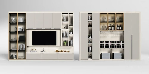 现代电视柜酒柜3d模型