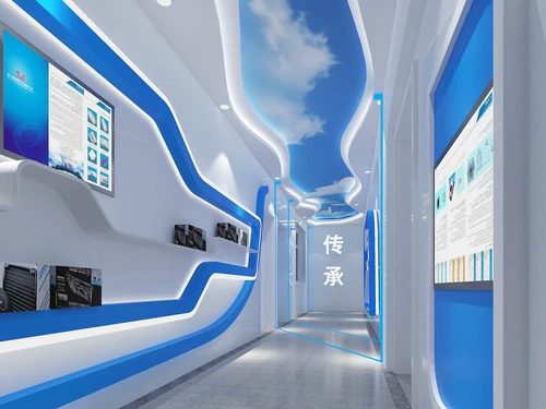 现代科技风文化走廊