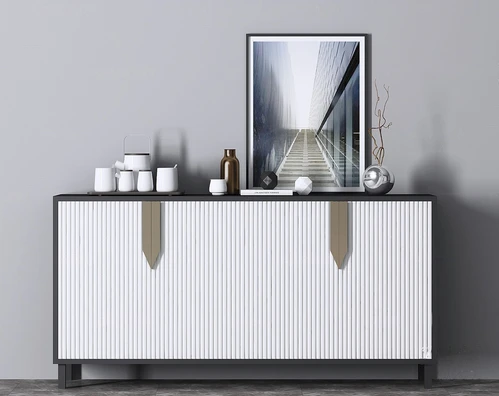 现代轻奢边柜3d模型