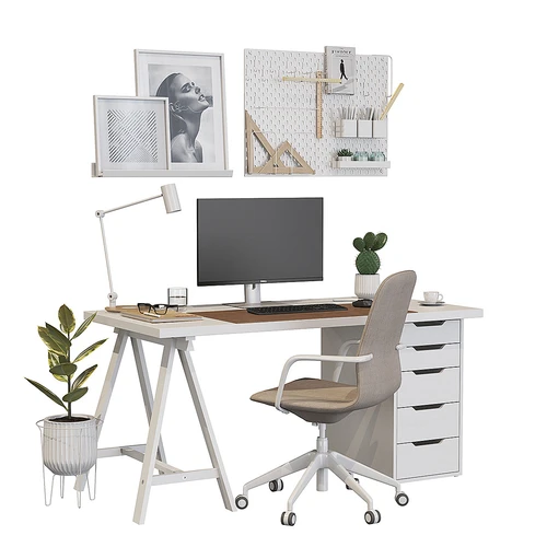 IKEA 现代办公桌椅组合