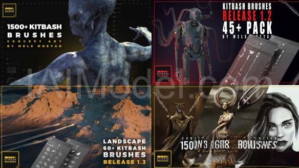 1500+ Kitbash Brushes for Concept Art