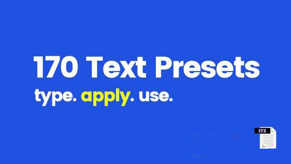 170个AE文字动画预设 170 Text Presets