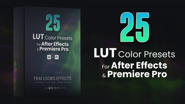 25组黑白大气个性化单色3D LUT视频调色预设
