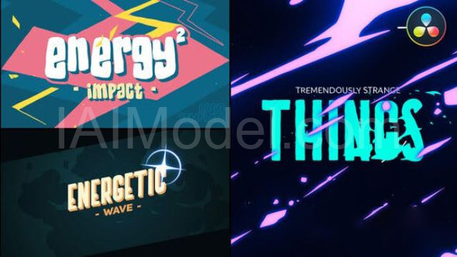 2D Energy Text Logo Reveals